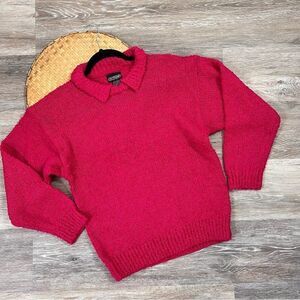 Vintage 1980’s‎ Barbie pink preppy collared sweater